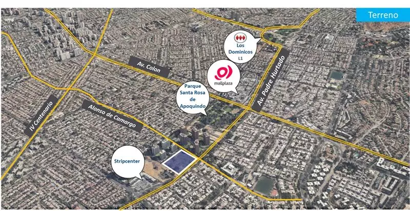 Ponen a la venta estratégico terreno en Las Condes
